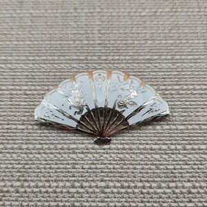 Sterling Silver White Siam Pin Brooch B675